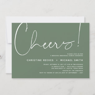 Hochzeitsessen Probe, Modernes Minimalistisches Th Einladung
