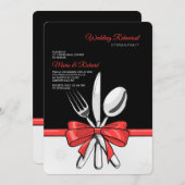 Hochzeitsessen Probe Party Einladungen (Vorne/Hinten)