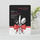 Hochzeitsessen Probe Party Einladungen (Stehend Vorderseite)