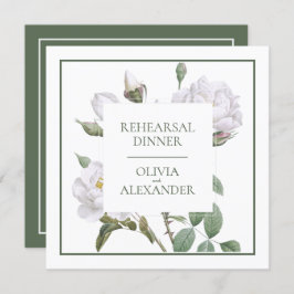 Hochzeitsessen Probe White Roses Einladung