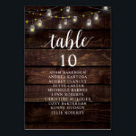 Hochzeitsessen, rustikale Gästekarte Tischnummer<br><div class="desc">Hochzeitsessen Gast Tischkarte,  Moderne rustikale Schrift,  Stringleuchten mit Mason Jar,  Dunkelholz Hintergrund Anpassen Sie den Text und / oder entfernen und füllen Sie mit Ihrem Hochzeitsfeier themed.</div>
