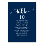 Hochzeitsessen, Seekarte für blaue Gäste Tischnummer (Vorderseite)