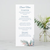 Hochzeitsessen und Bar Menu-Tropical Dream Menükarte (Stehend Vorderseite)