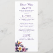 Hochzeitsessen und Bar Menu-Tropical Floral Menükarte (Vorderseite)