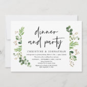 Hochzeitsessen und Party Einladung (Vorderseite)