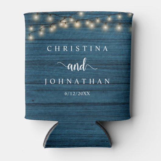 Hochzeitsessen und Party, rustikale Saitenlichter Dosenkühler (Vorderseite)