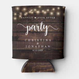 Hochzeitsessen und Party, rustikale Saitenlichter Dosenkühler