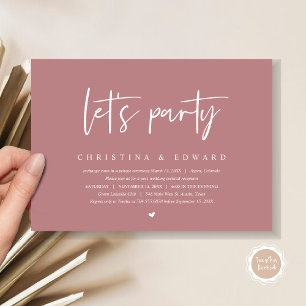 Hochzeitsessen und Tanzen, Party Einladung
