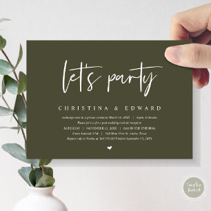 Hochzeitsessen und Tanzen, Party Einladung