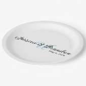 Hochzeitsetikett 016 pappteller (Schrägansicht)