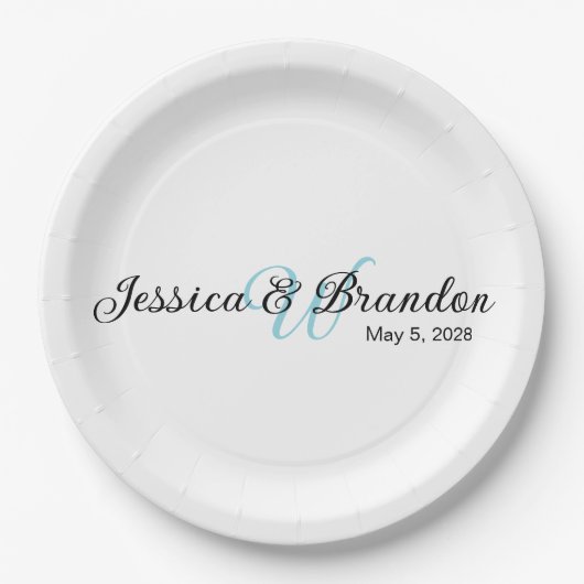 Hochzeitsetikett 016 pappteller (Vorderseite)