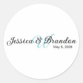Hochzeitsetikett 016 runder aufkleber