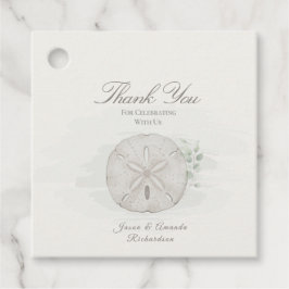 Hochzeitsetikett Whispering Shores Küste Geschenkanhänger