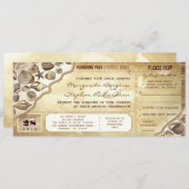 Hochzeitsfahrkarten für den Boarding Einladung (Vorne/Hinten)