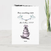 Hochzeitsfahrt dank Karten (Rückseite)