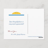 Hochzeitsfahrt Danke Foto Rahmen - Postkarte (Rückseite)