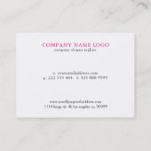 Hochzeitsfahrt mit Blume und Pferden Visitenkarte (Rückseite)