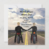 Hochzeitsfahrt mit Motorrädern Save The Date (Rückseite)