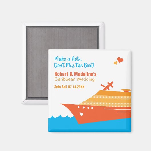 Hochzeitsfahrt Save the Date Magnet (Vorderseite/Rückseite)