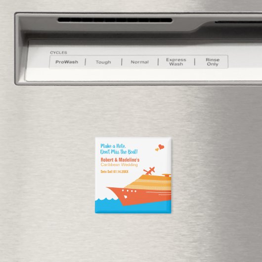 Hochzeitsfahrt Save the Date Magnet (In Situ (Geschirrspüler))