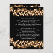 Hochzeitsfahrten Gold Hollywood Glam Einladung (Vorne/Hinten)