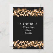Hochzeitsfahrten Gold Hollywood Glam Einladung (Rückseite)