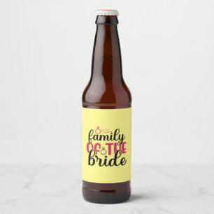 Hochzeitsfamilie der Braut Bierflaschenetikett