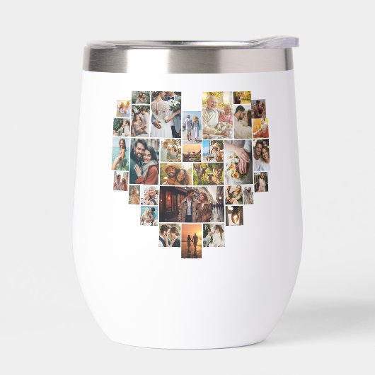 Hochzeitsfamilienjubiläum Herzfoto Collage (Links)