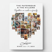 Hochzeitsfamilienjubiläum Herzfoto Collage Fotoplatte (Vorderseite)