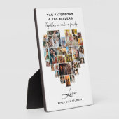 Hochzeitsfamilienjubiläum Herzfoto Collage Fotoplatte (Seite)