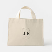 Hochzeitsfamilienjubiläum Herzfoto Collage Mini Stoffbeutel (Rückseite)