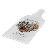 Hochzeitsfamilienjubiläum Herzfoto Collage Schneidebrett (Ecke)