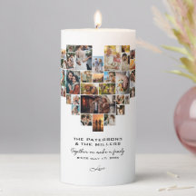 Hochzeitsfamilienjubiläum Herzfoto Collage