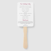 Hochzeitsfan im Wasserfarbenbereich Fächer (Rückseite)