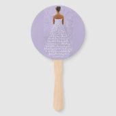 Hochzeitsfan Princess Gedicht Fächer (Vorderseite)
