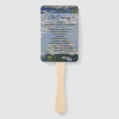 Hochzeitsfan von Fine Art Water lilies Fächer (Vorderseite)