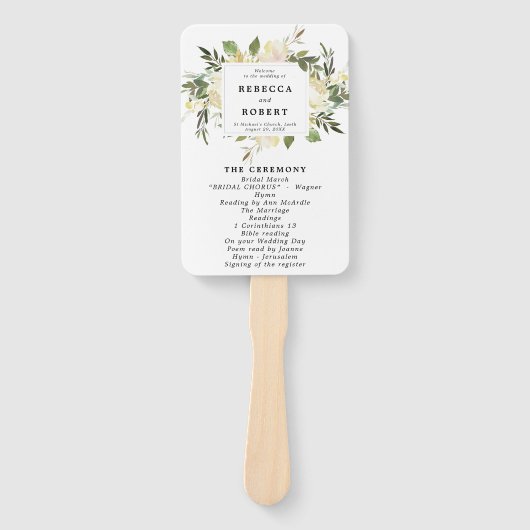 Hochzeitsfans aus Elfenbein Fächer (Vorderseite)