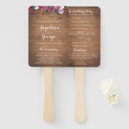 Hochzeitsfans aus rustikalem Holz Fächer