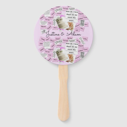 Hochzeitsfans Fächer (Vorderseite)