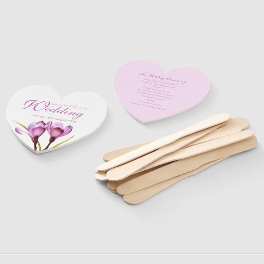 Hochzeitsfans für lila Blume Fächer (Non-assembled)