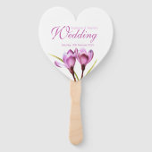 Hochzeitsfans für lila Blume Fächer (Vorderseite)