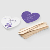 Hochzeitsfans für lila Iris-Blume Fächer (Non-assembled)