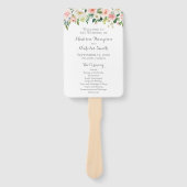 Hochzeitsfans in Rosa und Weiß-Blume Fächer (Vorderseite)