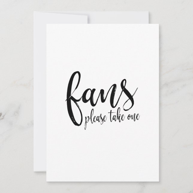 Hochzeitsfans Kalligraphie erschwingliches Zeichen (Vorderseite)