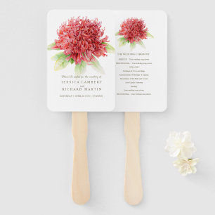 Hochzeitsfans von Red Waratah Fächer
