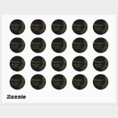 Hochzeitsfarbe schwarz danke Ihnen Sticker (Blatt)