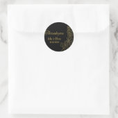 Hochzeitsfarbe schwarz danke Ihnen Sticker (Tasche)