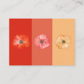 Hochzeitsfarben mit rotem Mohnanstrich in der Farb Begleitkarte (Rückseite)