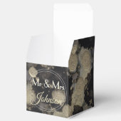 Hochzeitsfarben Schwarz und Gold Klassiker Geschenkschachtel (Geöffnet)