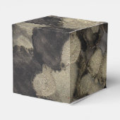 Hochzeitsfarben Schwarz und Gold Klassiker Geschenkschachtel (Rückseite)